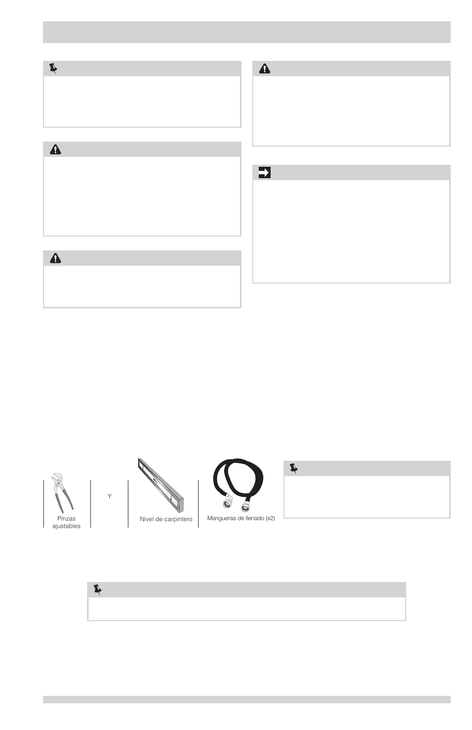 Instrucciones importantes de seguridad, Nota, Advertencia | Importante, Precaución | FRIGIDAIRE FFTW1001PW User Manual | Page 23 / 32