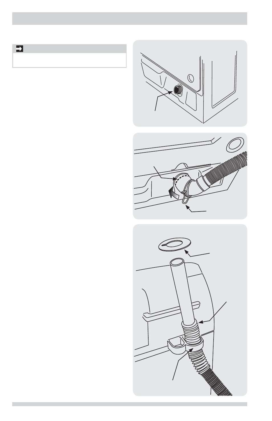 Installation instructions, Connecting drain hose to washer, Important | FRIGIDAIRE FFTW1001PW User Manual | Page 8 / 32