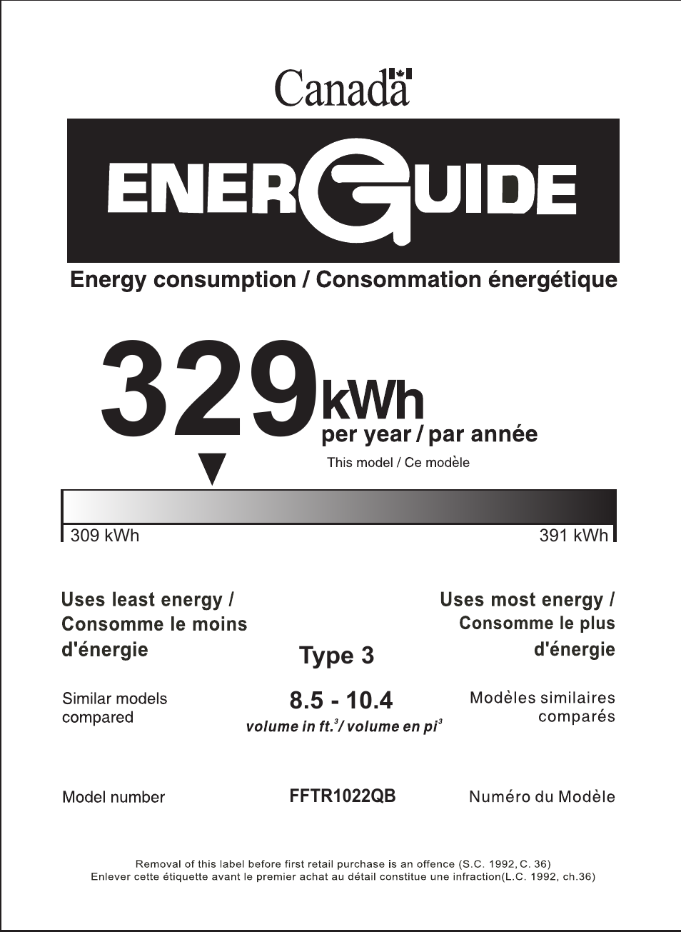 FRIGIDAIRE FFTR1022QM User Manual | Page 2 / 2