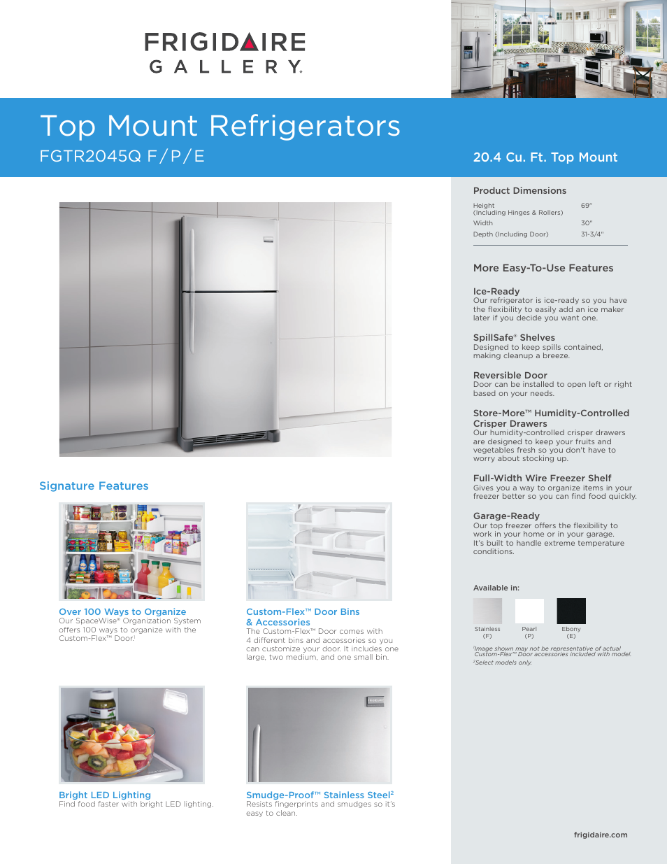 FRIGIDAIRE FGTR2045QE User Manual | 4 pages