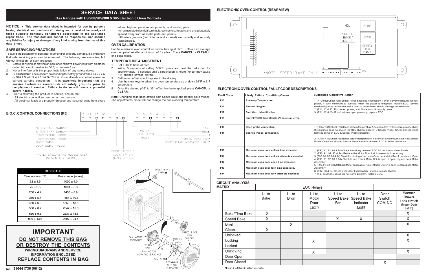 FRIGIDAIRE FFGF3021ZW User Manual | 2 pages