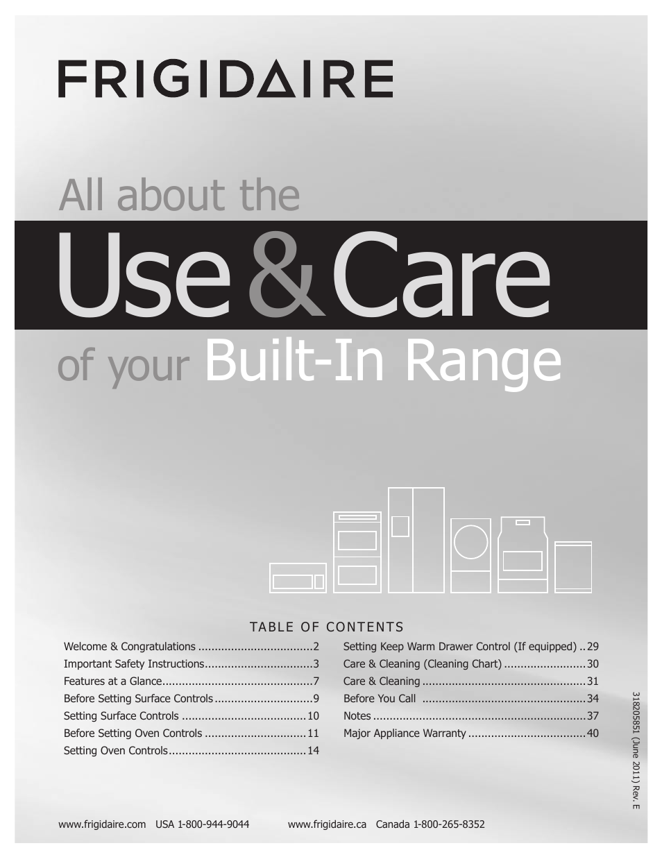 FRIGIDAIRE FGGS3065KB User Manual | 40 pages