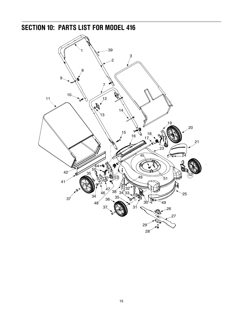 Bolens 416 User Manual | Page 15 / 18