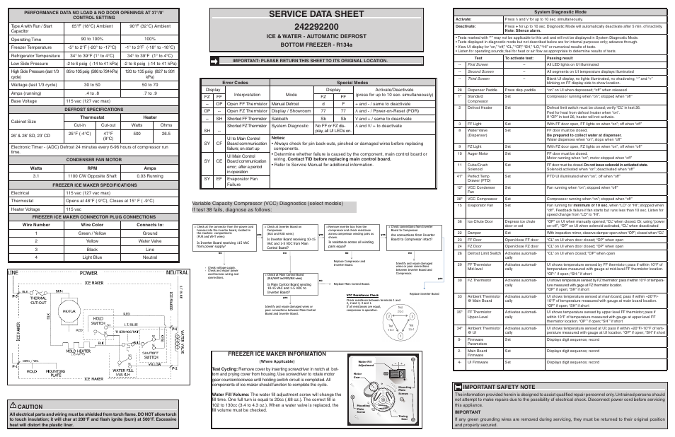 FRIGIDAIRE FGHN2866PF User Manual | 2 pages