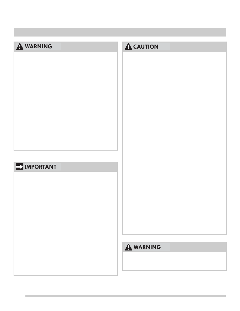 4important safety instructions, Warning important, Caution warning | FRIGIDAIRE FFES3015PS User Manual | Page 4 / 32