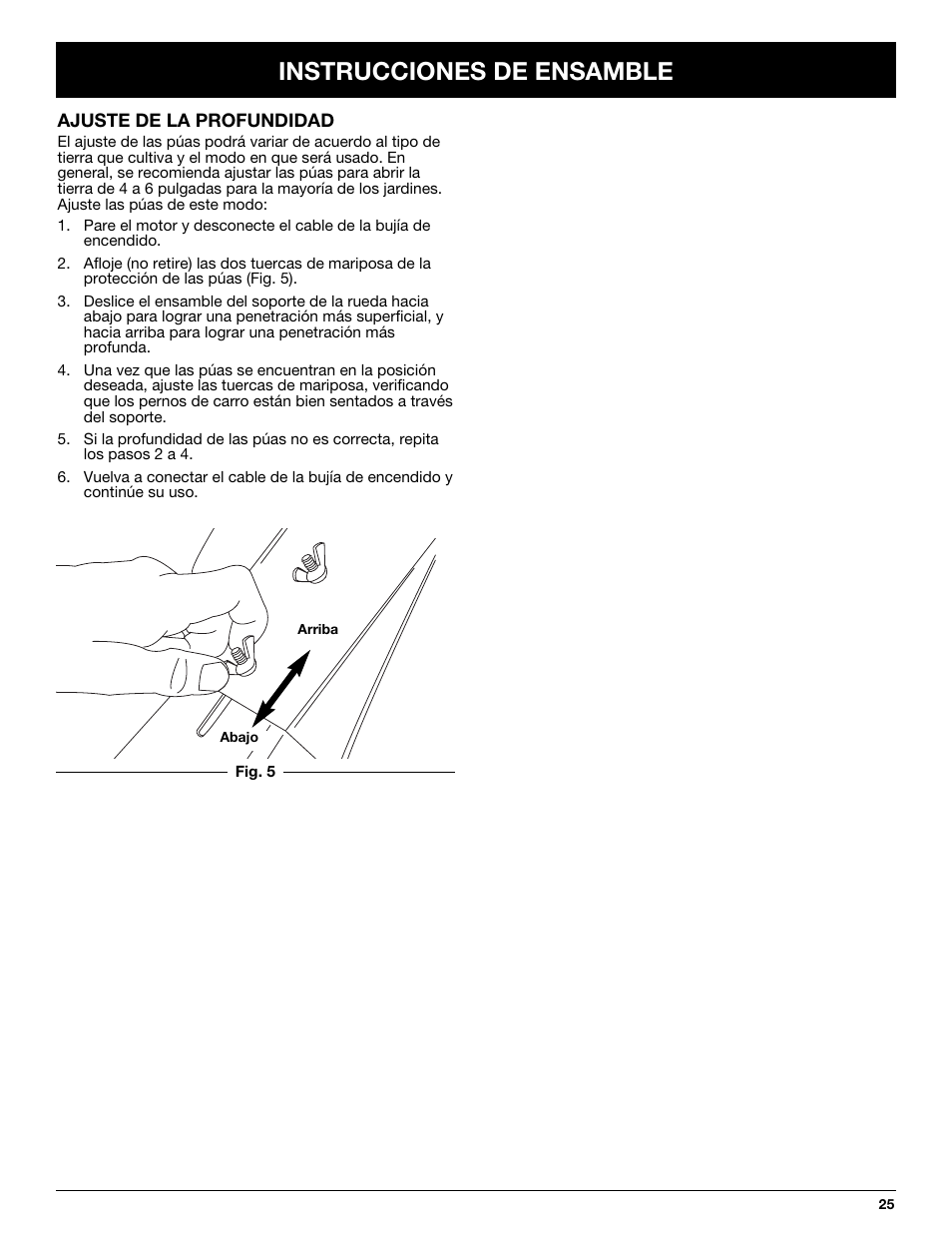 Instrucciones de ensamble | Craftsman 316.292620 User Manual | Page 25 / 40