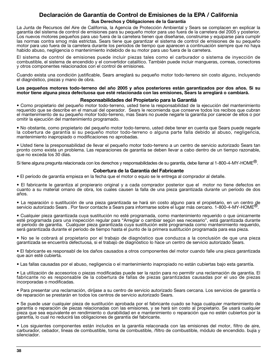 Craftsman 316.292620 User Manual | Page 38 / 40