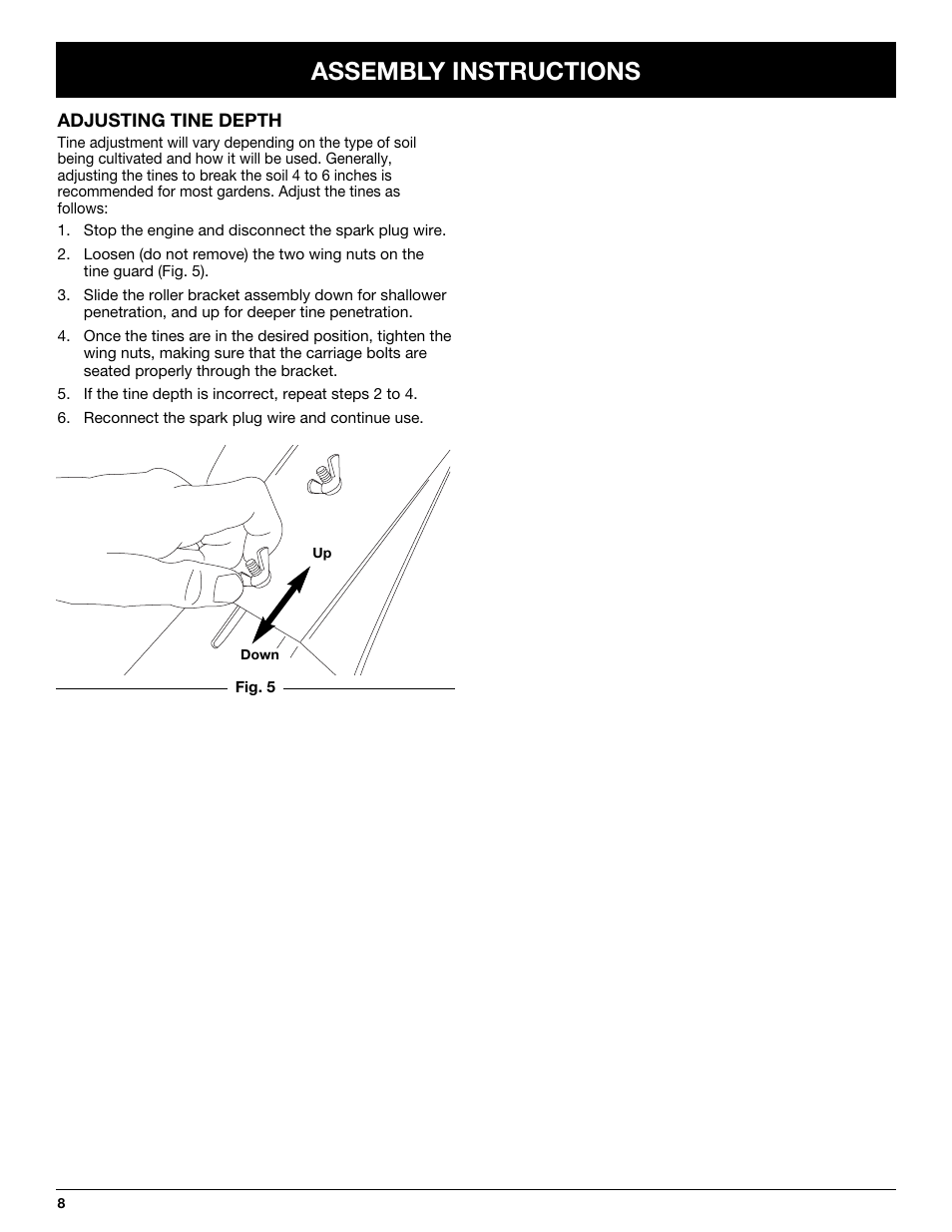 Assembly instructions | Craftsman 316.292620 User Manual | Page 8 / 40