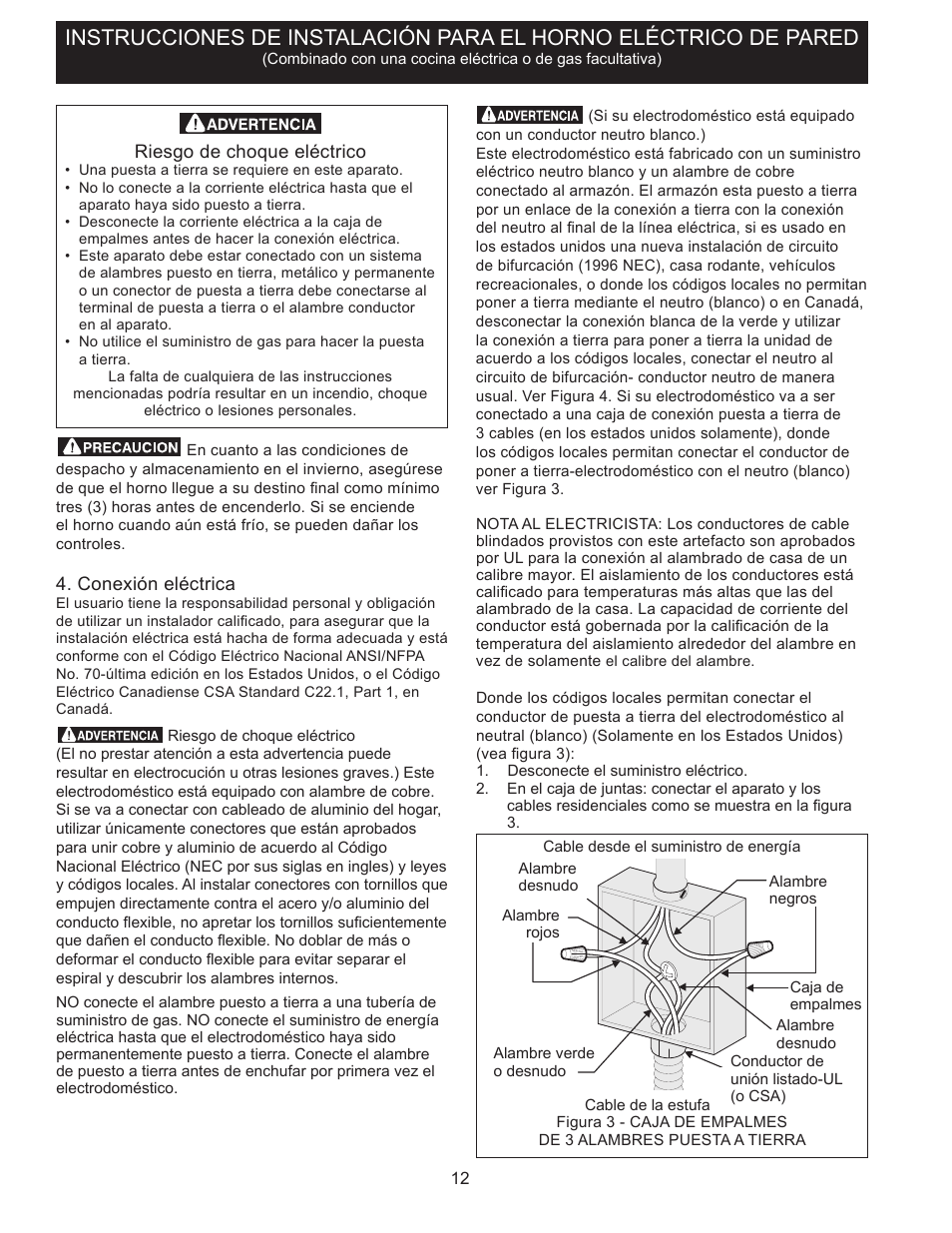 FRIGIDAIRE FFET2725PS User Manual | Page 12 / 24