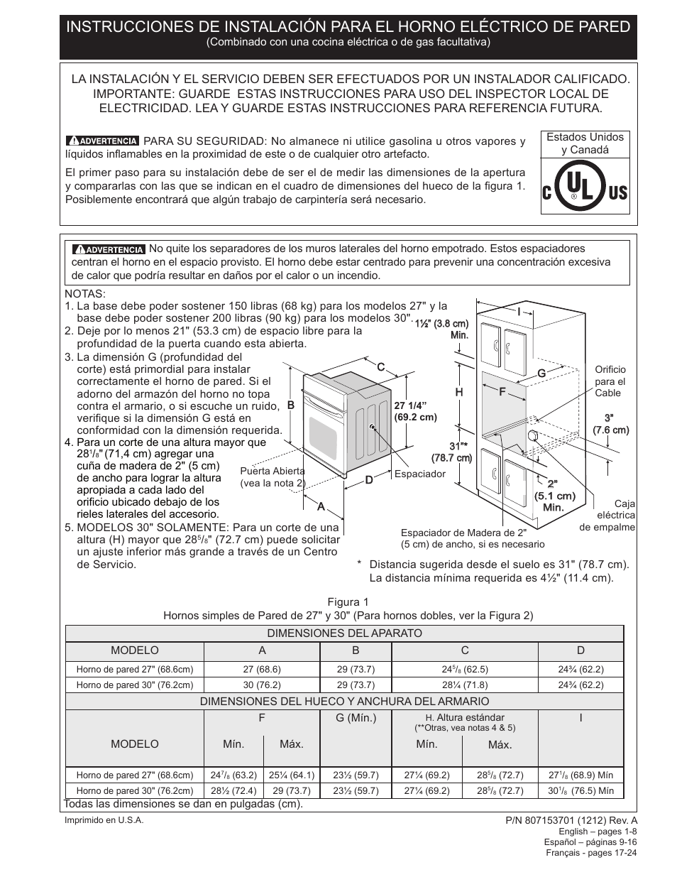 FRIGIDAIRE FFET2725PS User Manual | Page 9 / 24