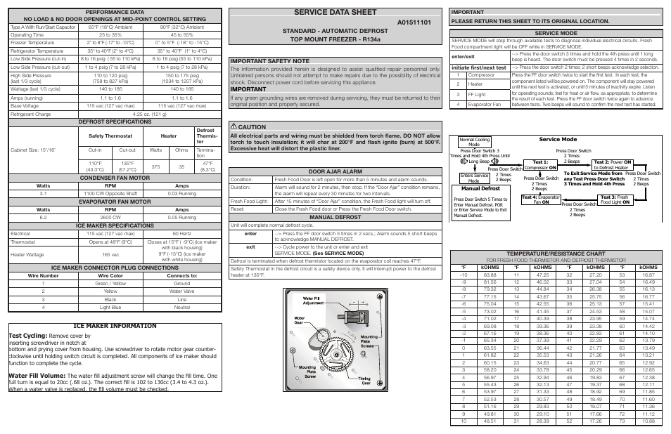 FRIGIDAIRE FFTR1614QW User Manual | 2 pages