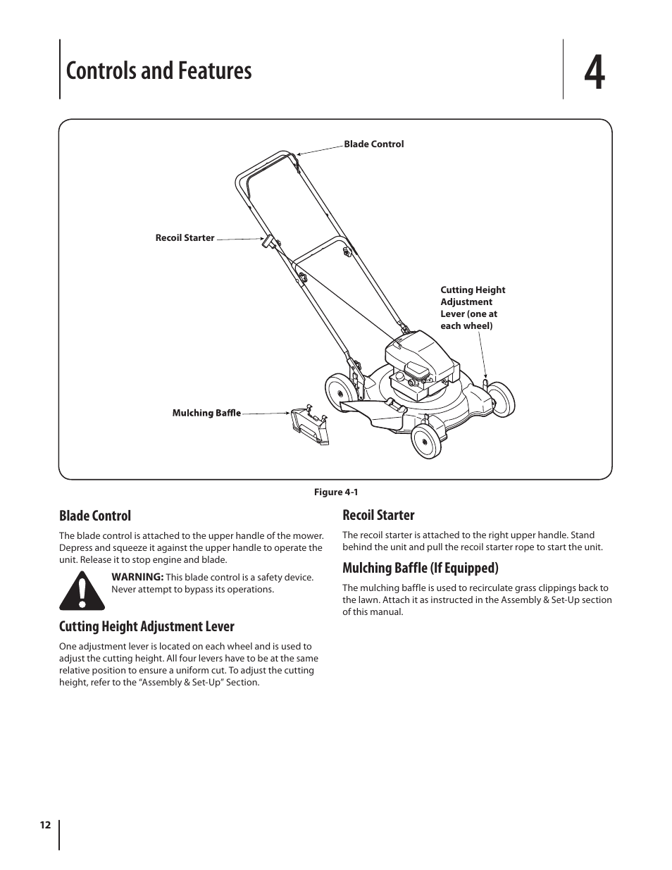 Controls and features | MTD Series 080 User Manual | Page 12 / 40