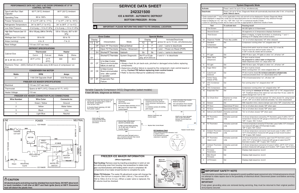 FRIGIDAIRE FFHN2740PS User Manual | 2 pages