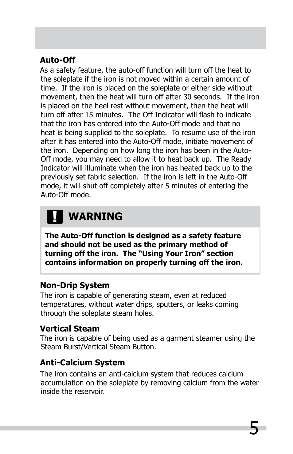 Warning | FRIGIDAIRE FAFI15D7MN User Manual | Page 5 / 10