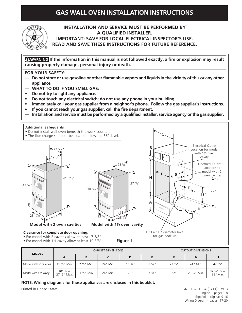 FRIGIDAIRE FGB24T3ES User Manual | 20 pages