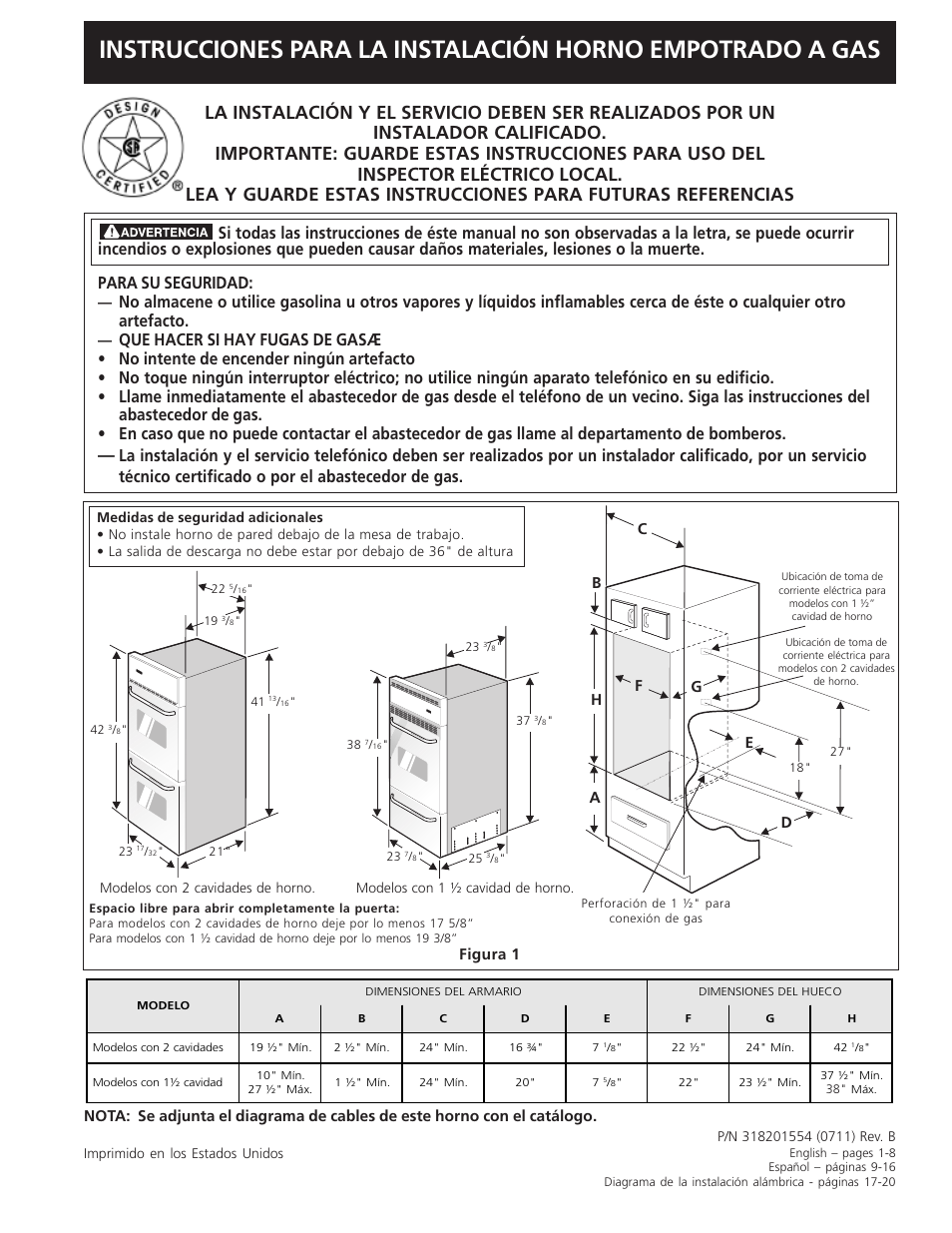 FRIGIDAIRE FGB24T3ES User Manual | Page 9 / 20