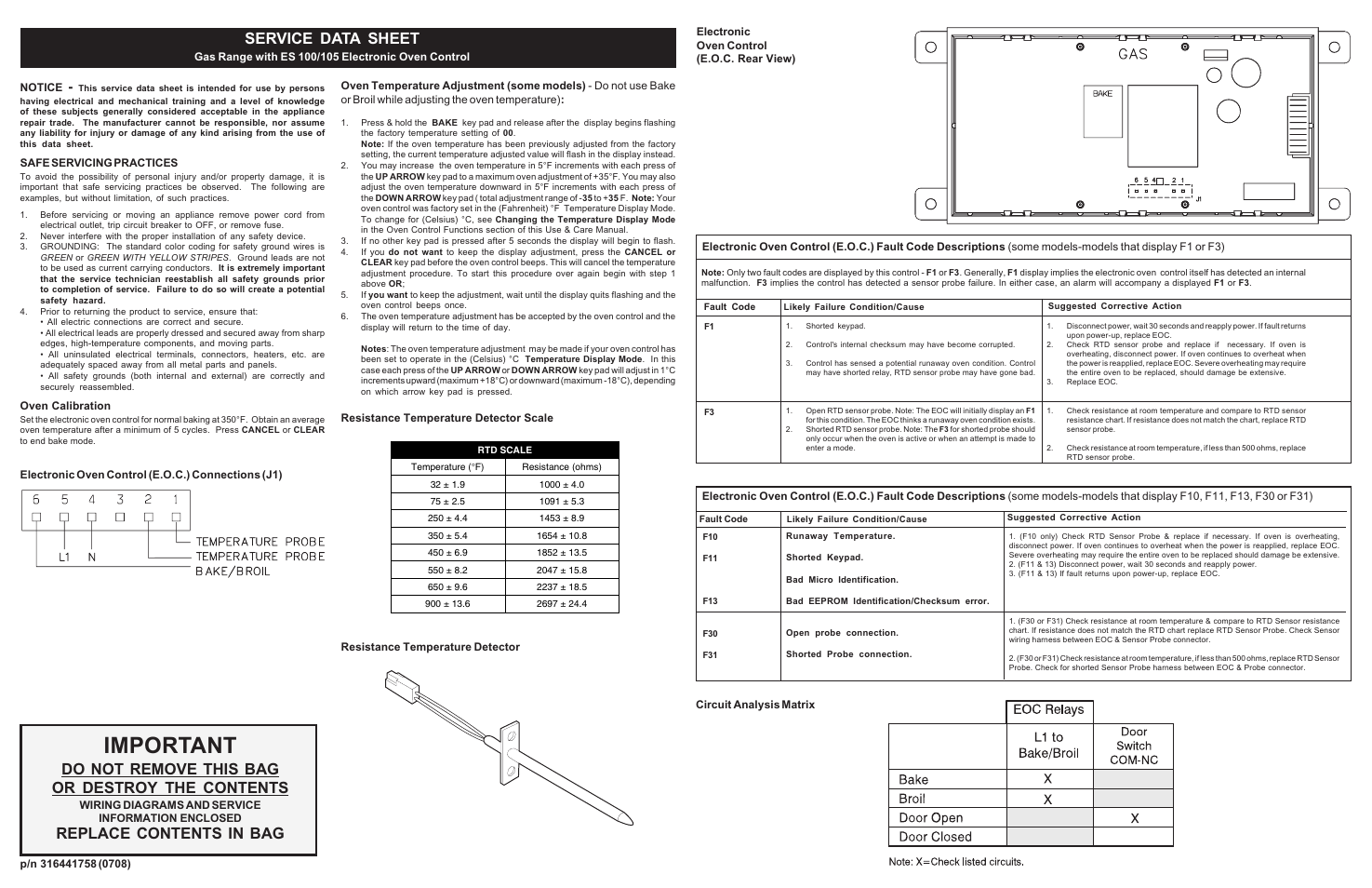 FRIGIDAIRE FFGF3049LS User Manual | 2 pages