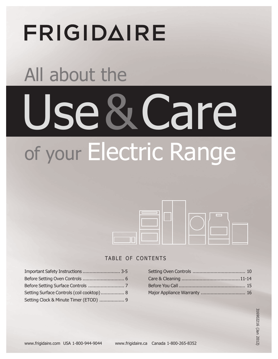 FRIGIDAIRE FFEF3009PW User Manual | 16 pages