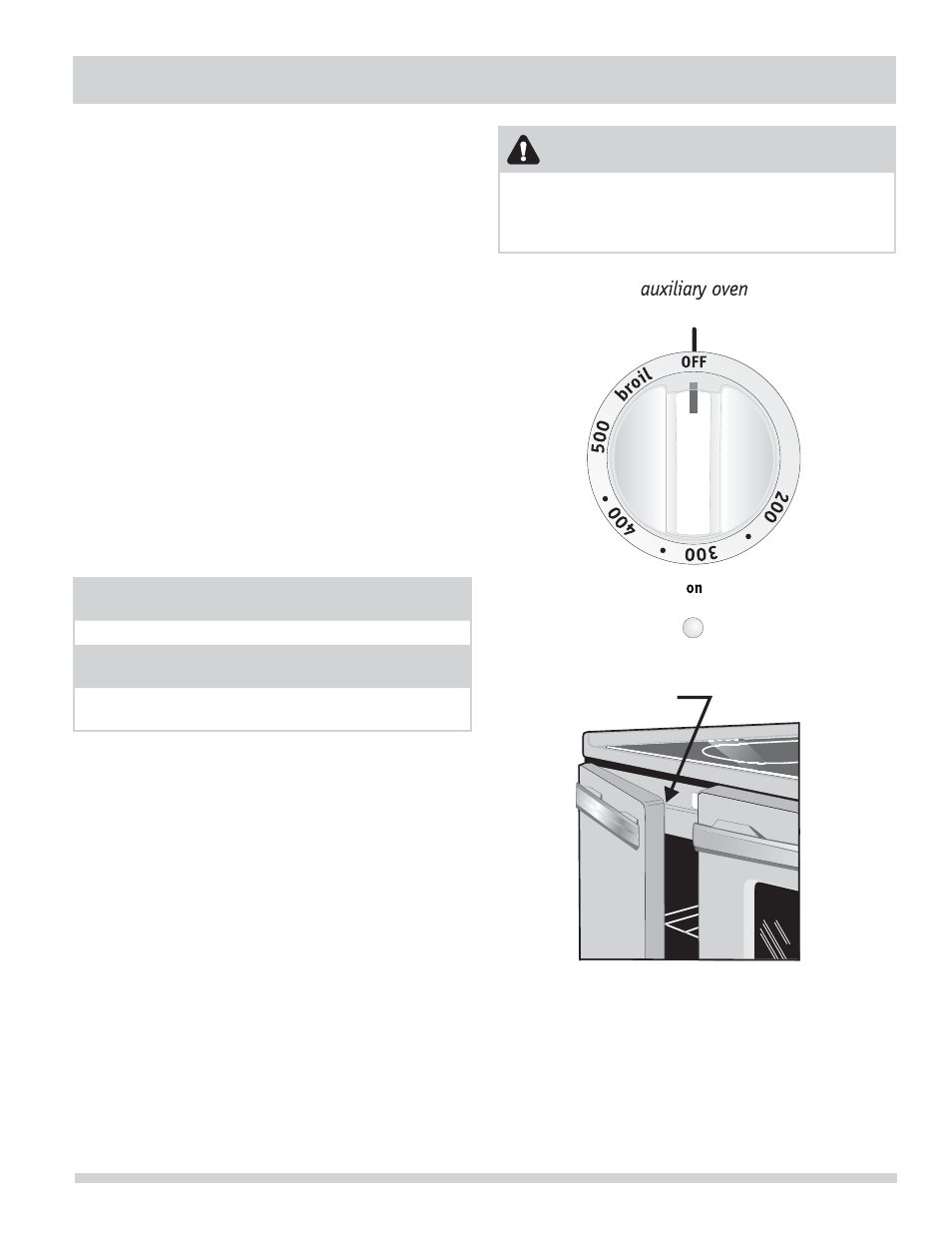 Model b & c - setting auxiliary oven controls, Caution | FRIGIDAIRE FFEF4017LB User Manual | Page 21 / 32