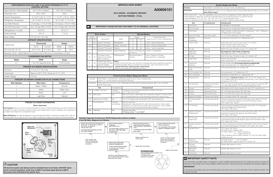 FRIGIDAIRE FPHB2899PF User Manual | 2 pages