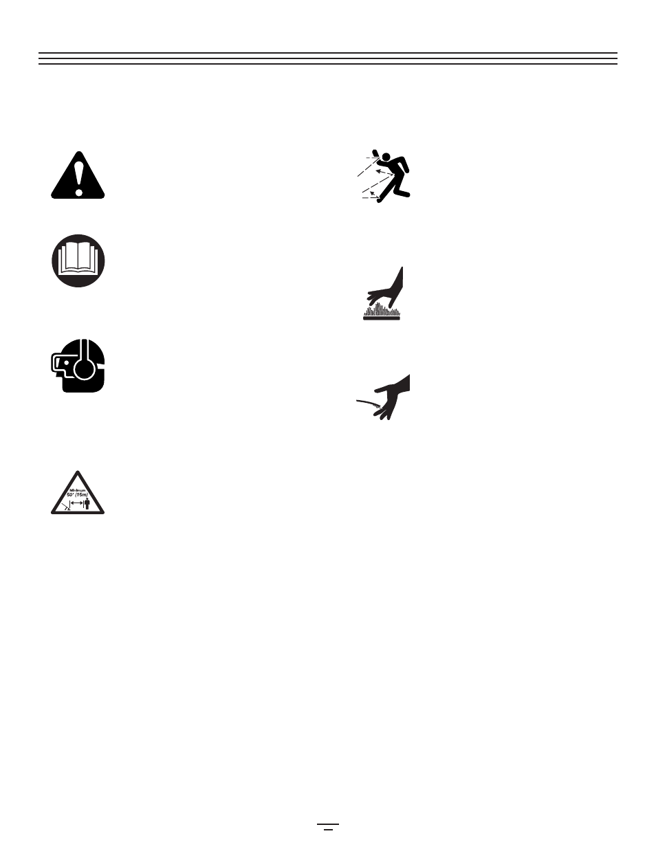 Rules for safe operation | Bolens BL50 User Manual | Page 5 / 44