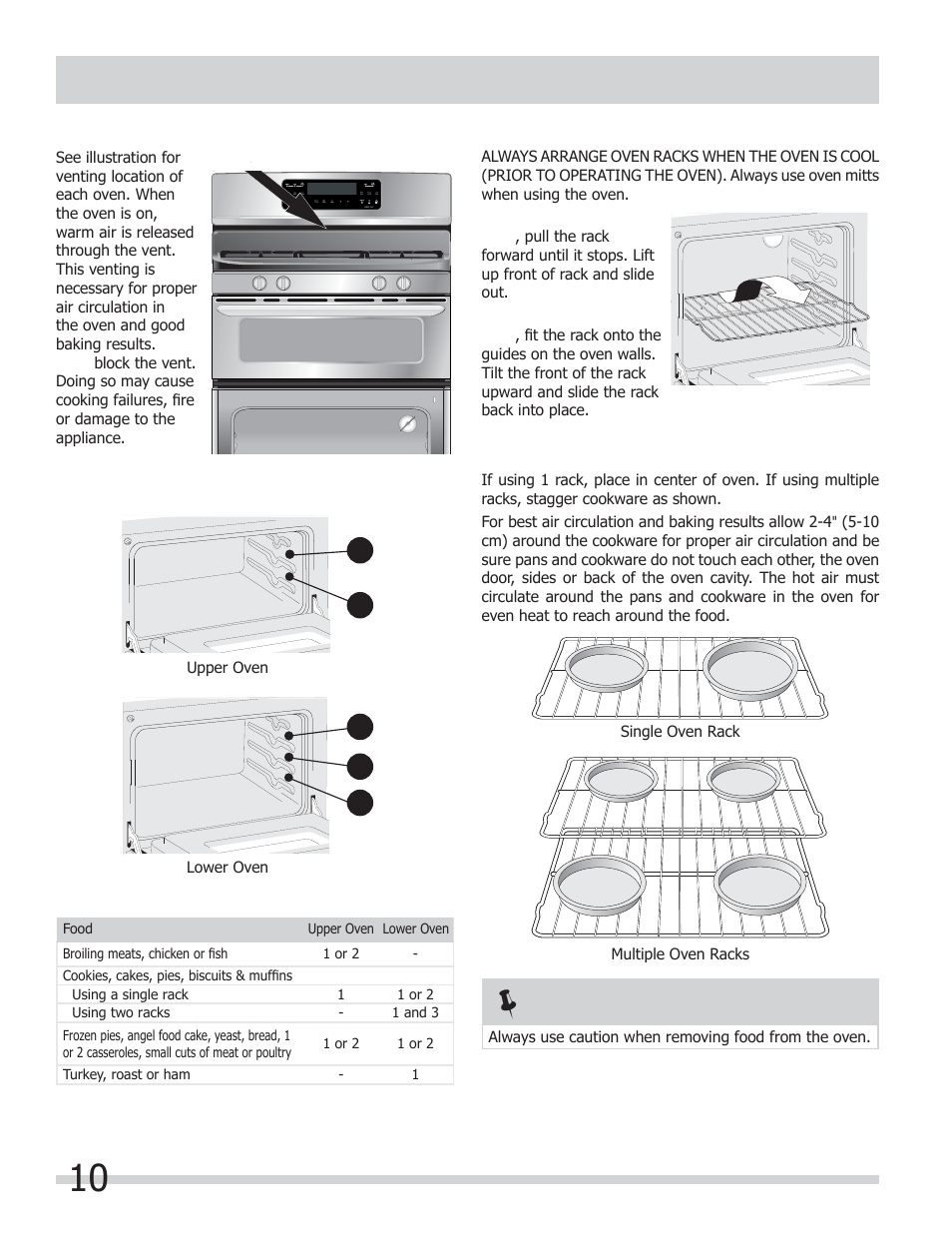 Before setting oven controls | FRIGIDAIRE FGGF301DNB User Manual | Page 10 / 28