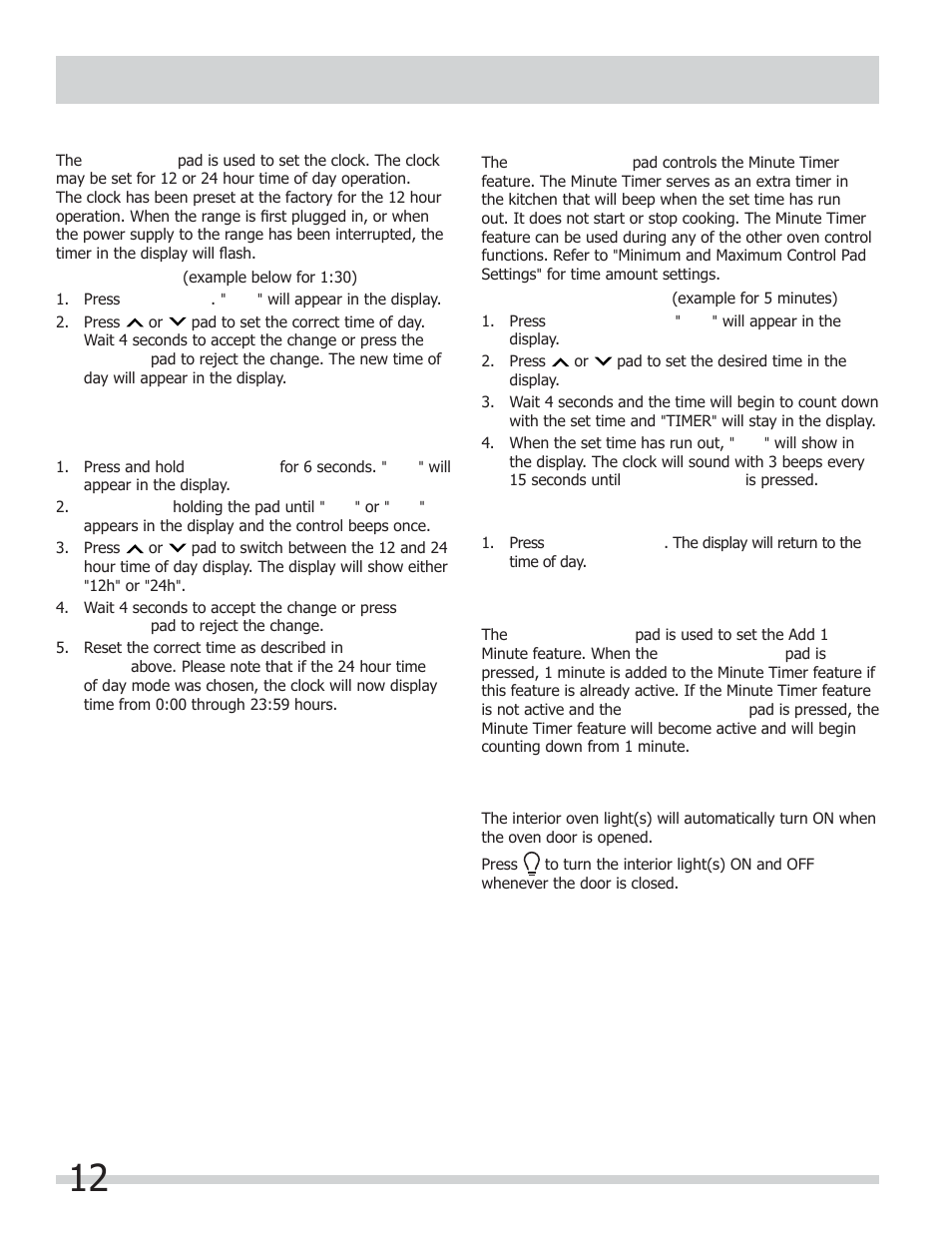 Before setting oven controls | FRIGIDAIRE FGGF301DNB User Manual | Page 12 / 28