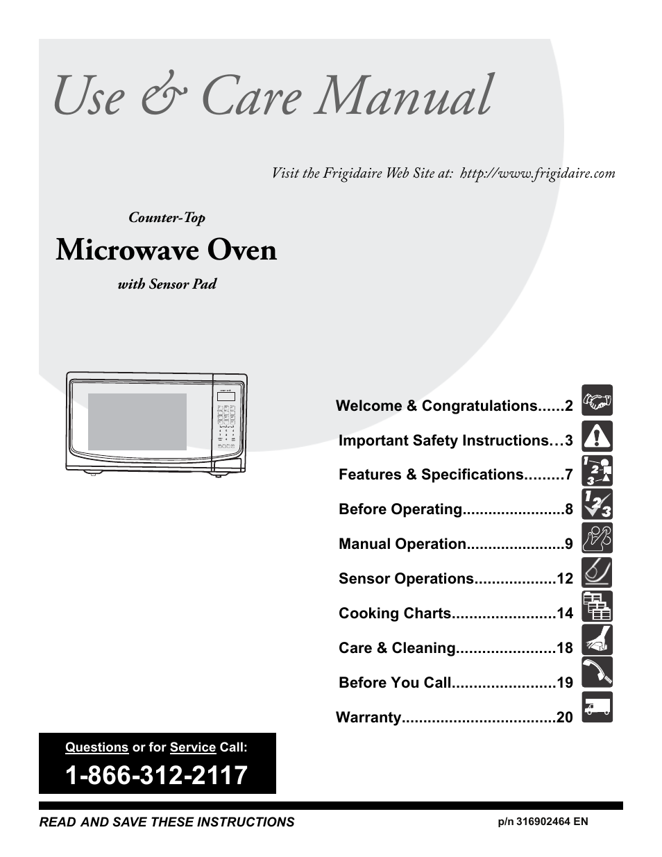 FRIGIDAIRE FFCE1439LB User Manual | 20 pages