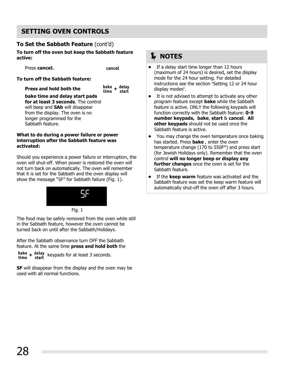 Setting oven controls | FRIGIDAIRE FGGF3054MW User Manual | Page 28 / 40