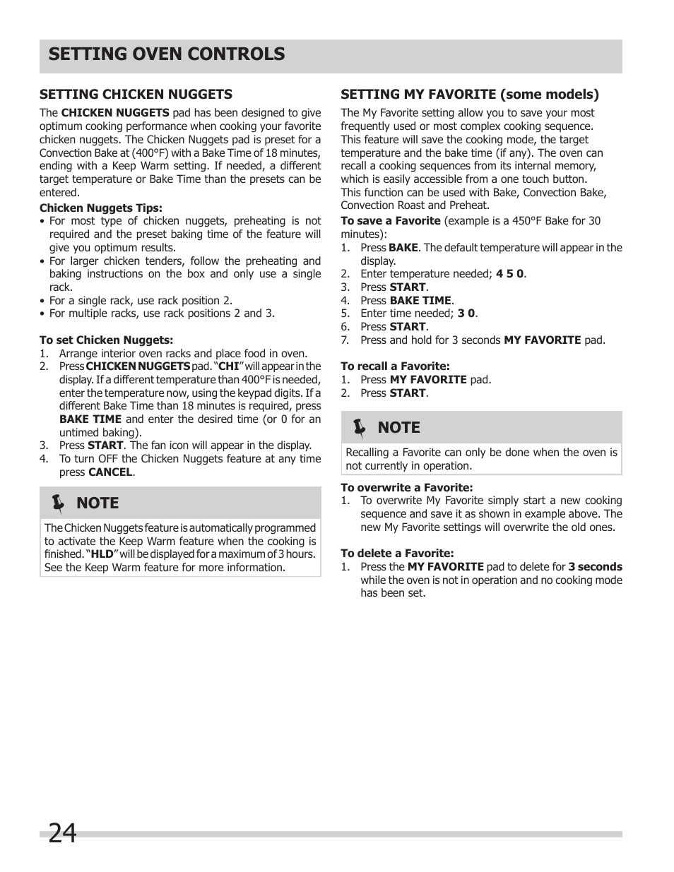 Setting oven controls | FRIGIDAIRE FPDS3085KF User Manual | Page 24 / 40