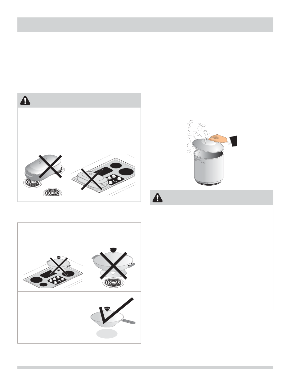 Surface cooking, Specialty pans & trivets, Caution | Canning tips & information | FRIGIDAIRE FFES3025LS User Manual | Page 10 / 32