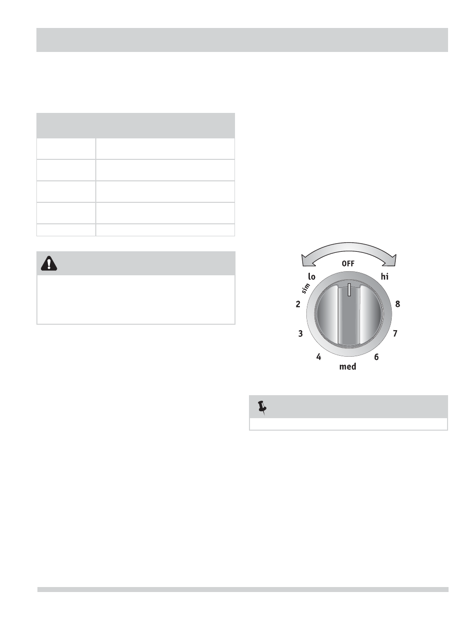 Setting surface controls, Surface cooking settings, Caution | Operating the surface elements | FRIGIDAIRE FFES3025LS User Manual | Page 13 / 32