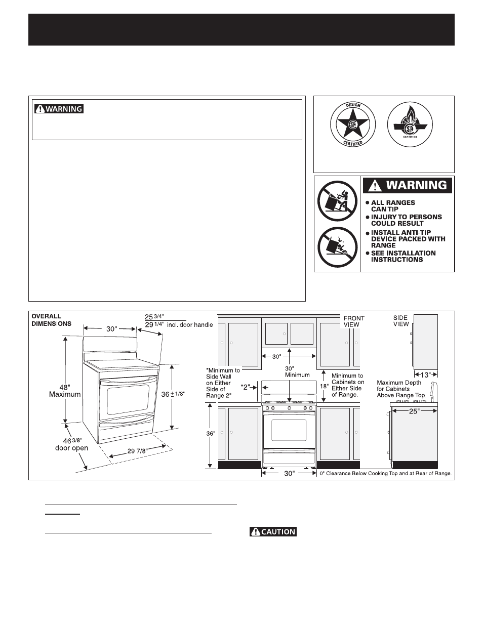 FRIGIDAIRE FFGF3011LB User Manual | 8 pages