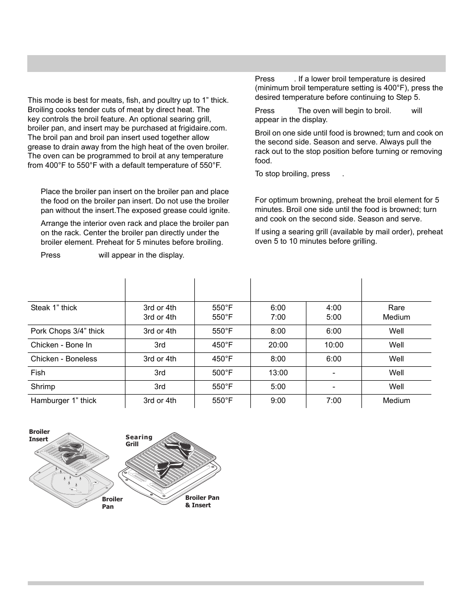 13 oven controls | FRIGIDAIRE FGEW2765PB User Manual | Page 13 / 31