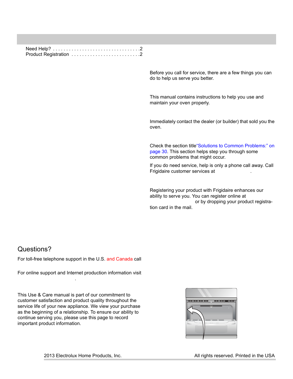 FRIGIDAIRE FGEW2765PB User Manual | Page 2 / 31