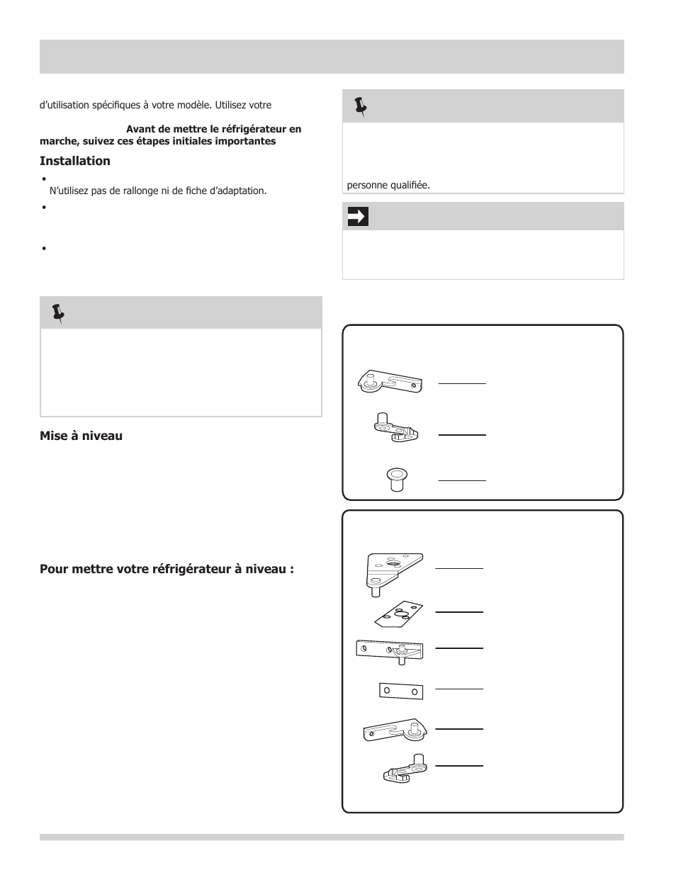 Door reversal instructions, Installation, Remarque | Important | FRIGIDAIRE FFTR1022QW User Manual | Page 28 / 36