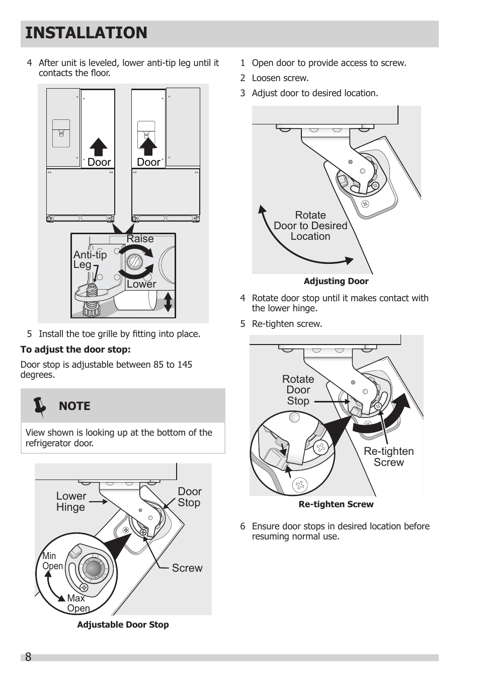 Installation | FRIGIDAIRE FGHB2866PP User Manual | Page 8 / 41