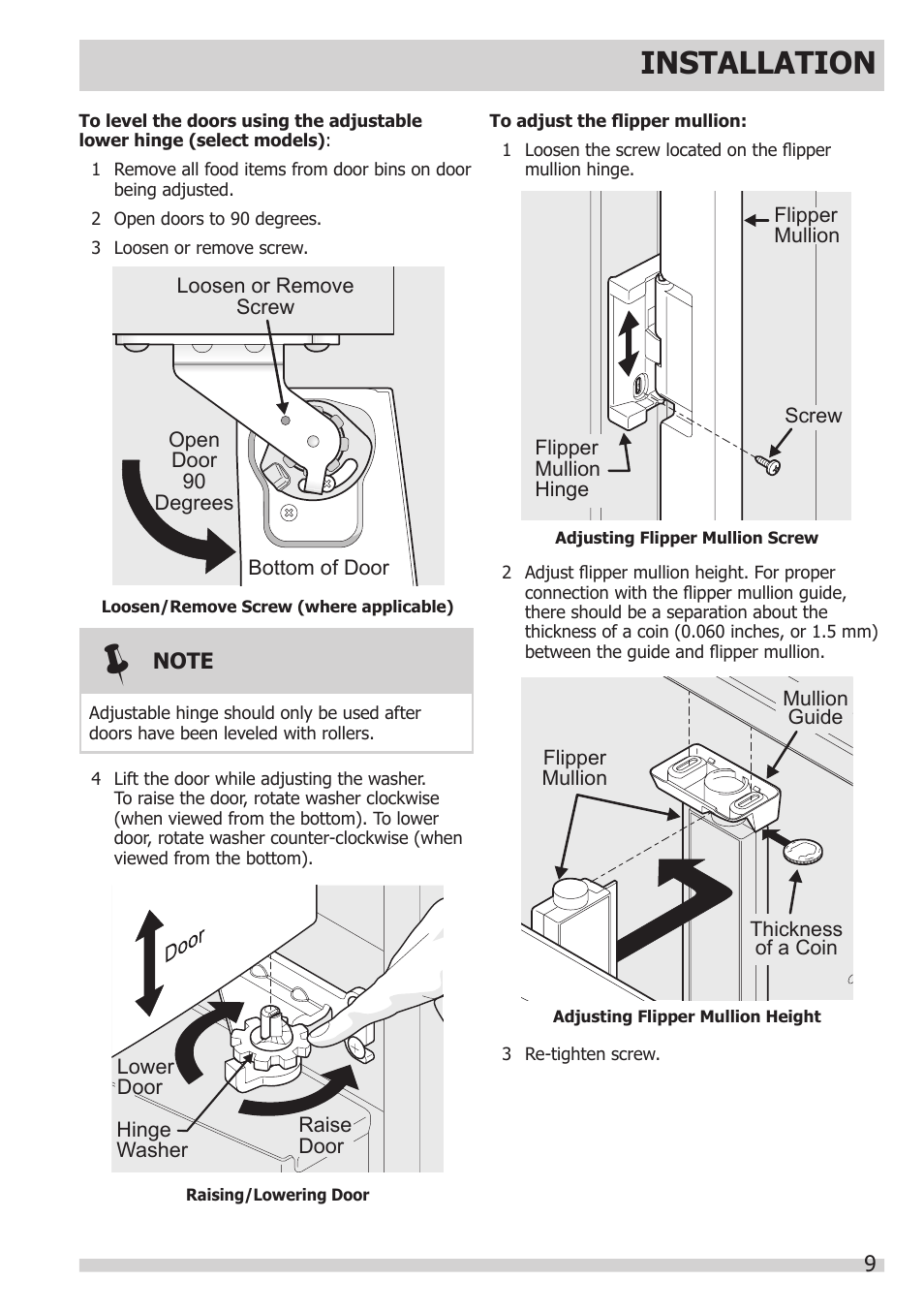 Installation | FRIGIDAIRE FGHB2866PP User Manual | Page 9 / 41