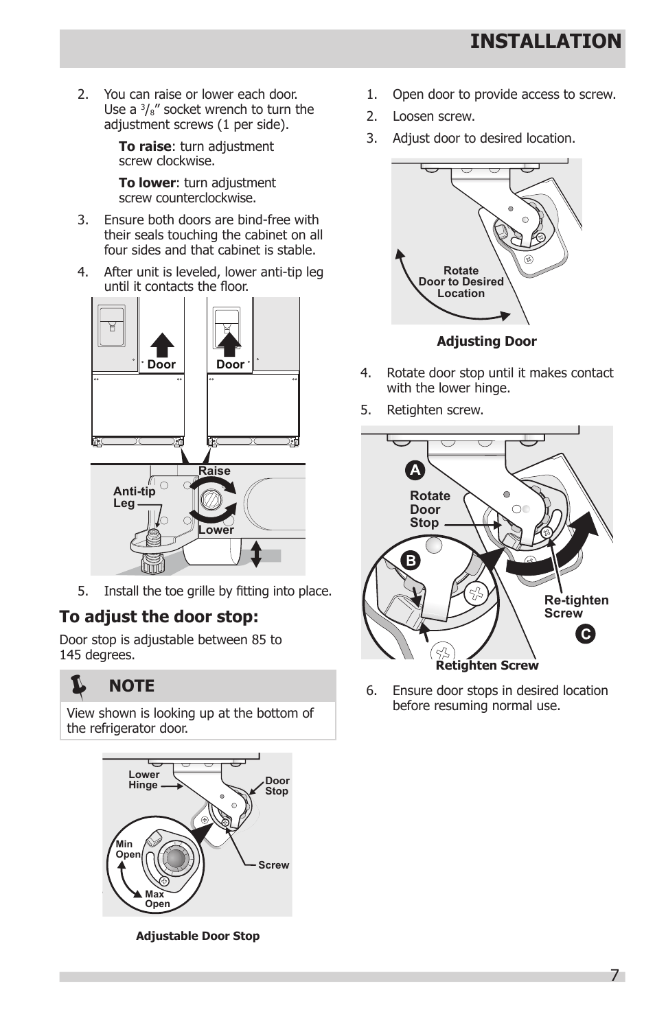 Installation | FRIGIDAIRE FGUB2642LF User Manual | Page 7 / 41