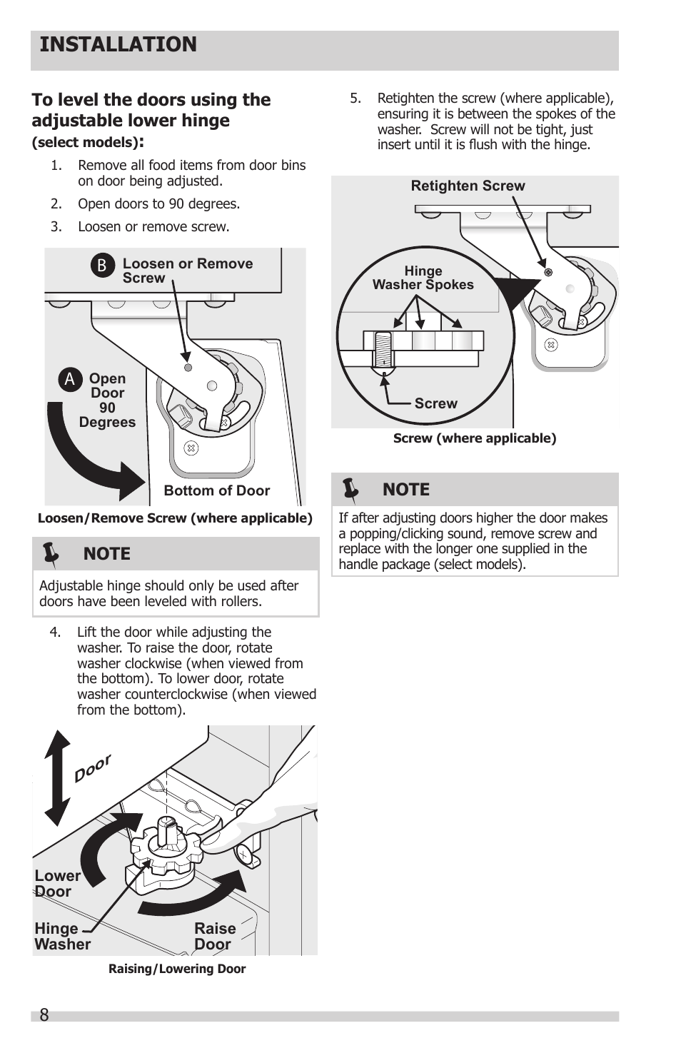 Installation | FRIGIDAIRE FGUB2642LF User Manual | Page 8 / 41