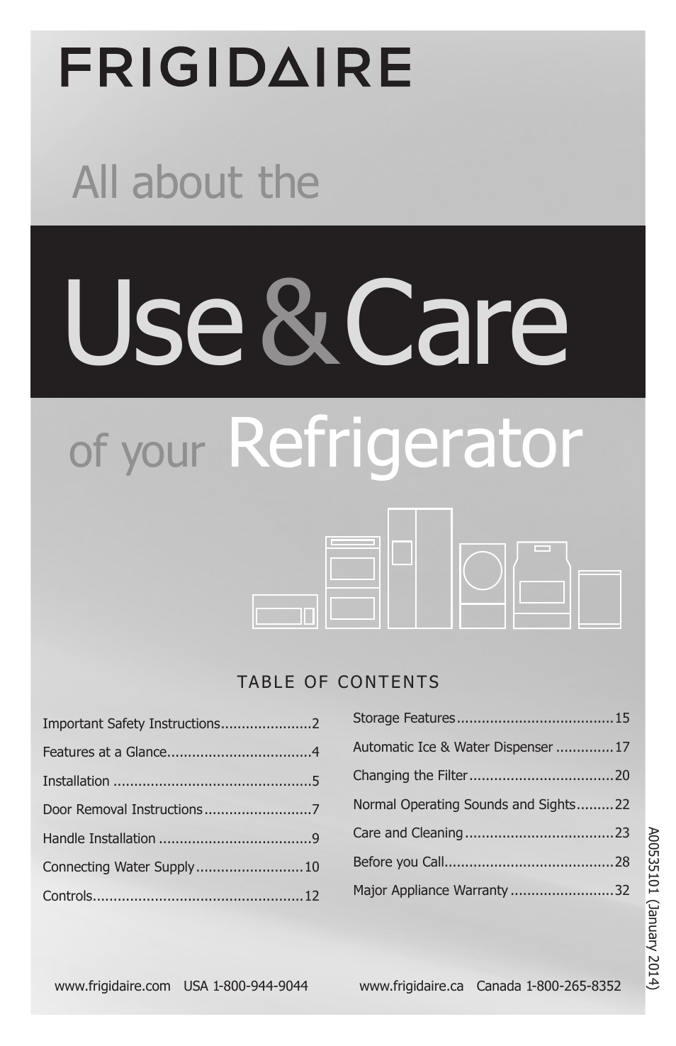 FRIGIDAIRE FGHC2331PF User Manual | 32 pages