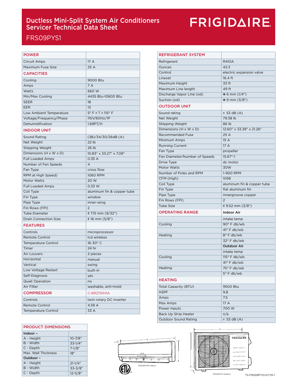 FRIGIDAIRE FRS09PYS1 User Manual | Page 3 / 4