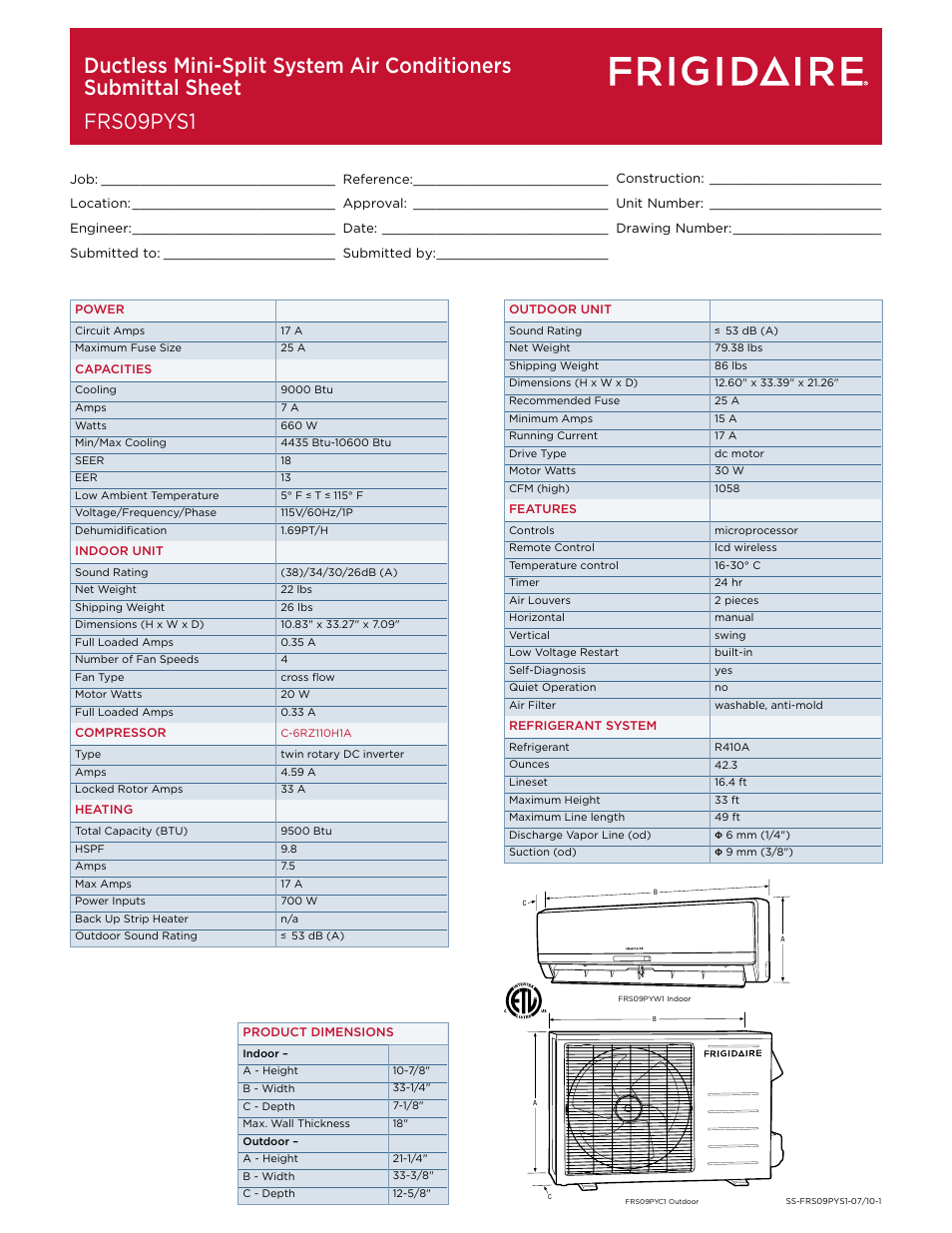 FRIGIDAIRE FRS09PYS1 User Manual | Page 4 / 4