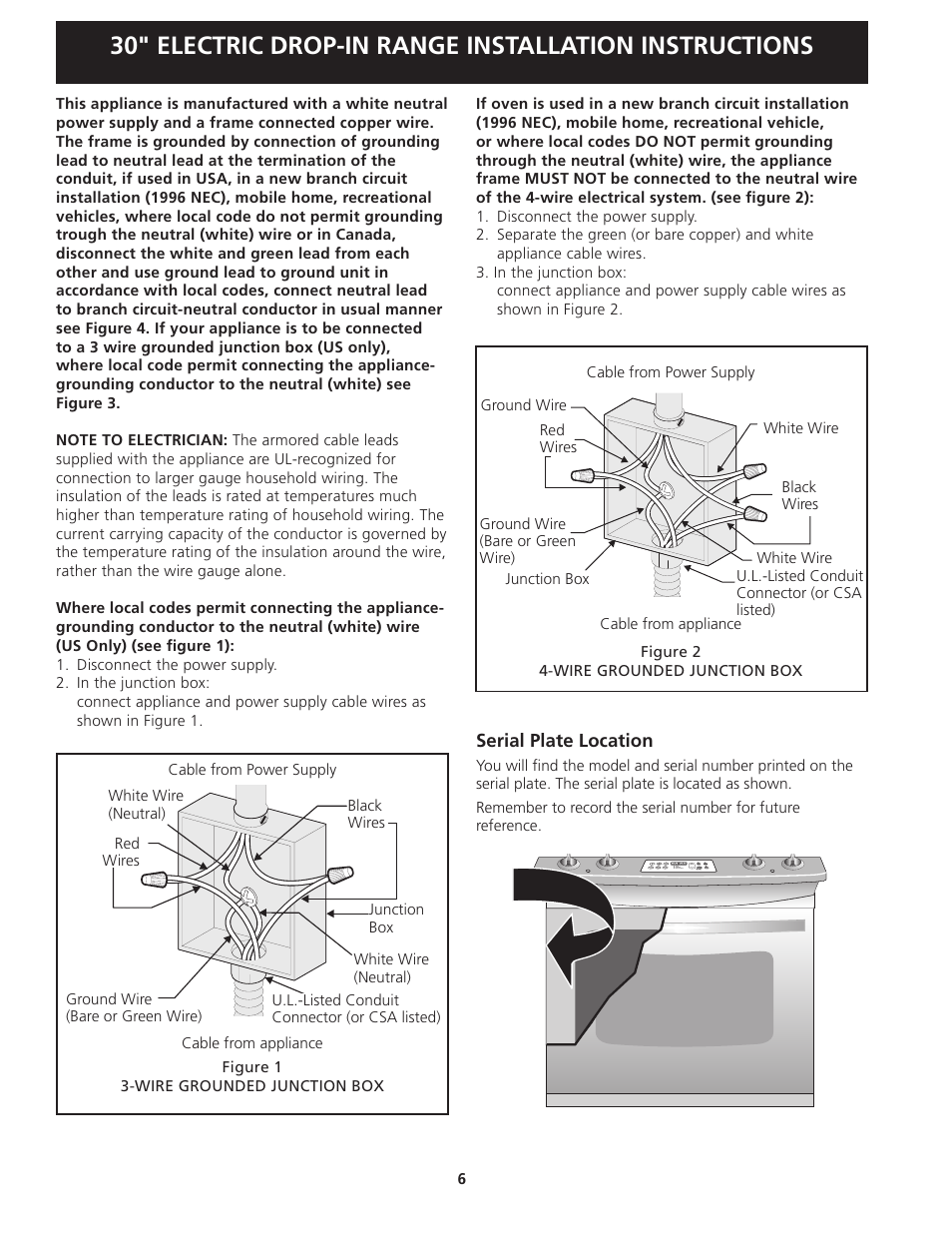 FRIGIDAIRE FFED3025LW User Manual | Page 6 / 20