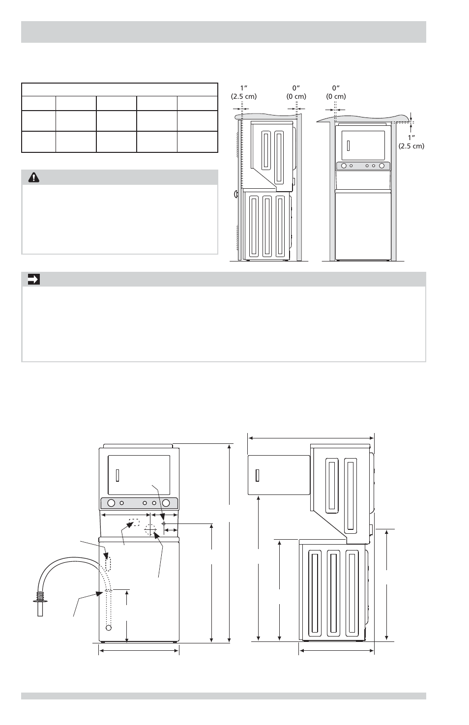 Exigences d’installation, Important, Avertissement | Dimensions de la combinaison laveuse/sécheuse, Exigences de dégagement | FRIGIDAIRE FFLG2022MW User Manual | Page 30 / 64