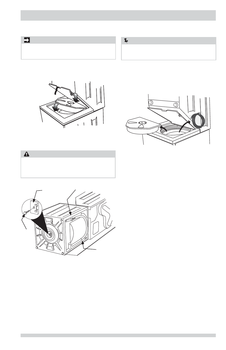 Déballage de l’appareil, Attention, Remarque | Important | FRIGIDAIRE FFLG2022MW User Manual | Page 33 / 64