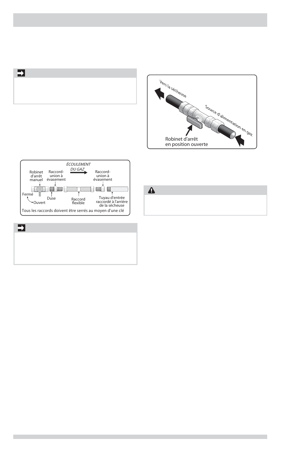 Instructions d’installation, Avertissement, Important | FRIGIDAIRE FFLG2022MW User Manual | Page 34 / 64