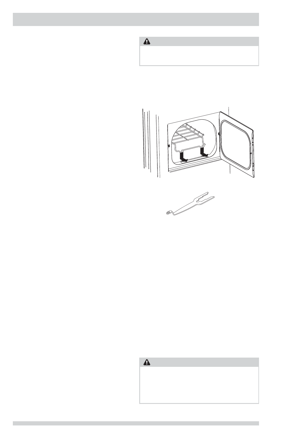 Accesorios, Piezas de repuesto, Precaución | Advertencia | FRIGIDAIRE FFLG2022MW User Manual | Page 60 / 64