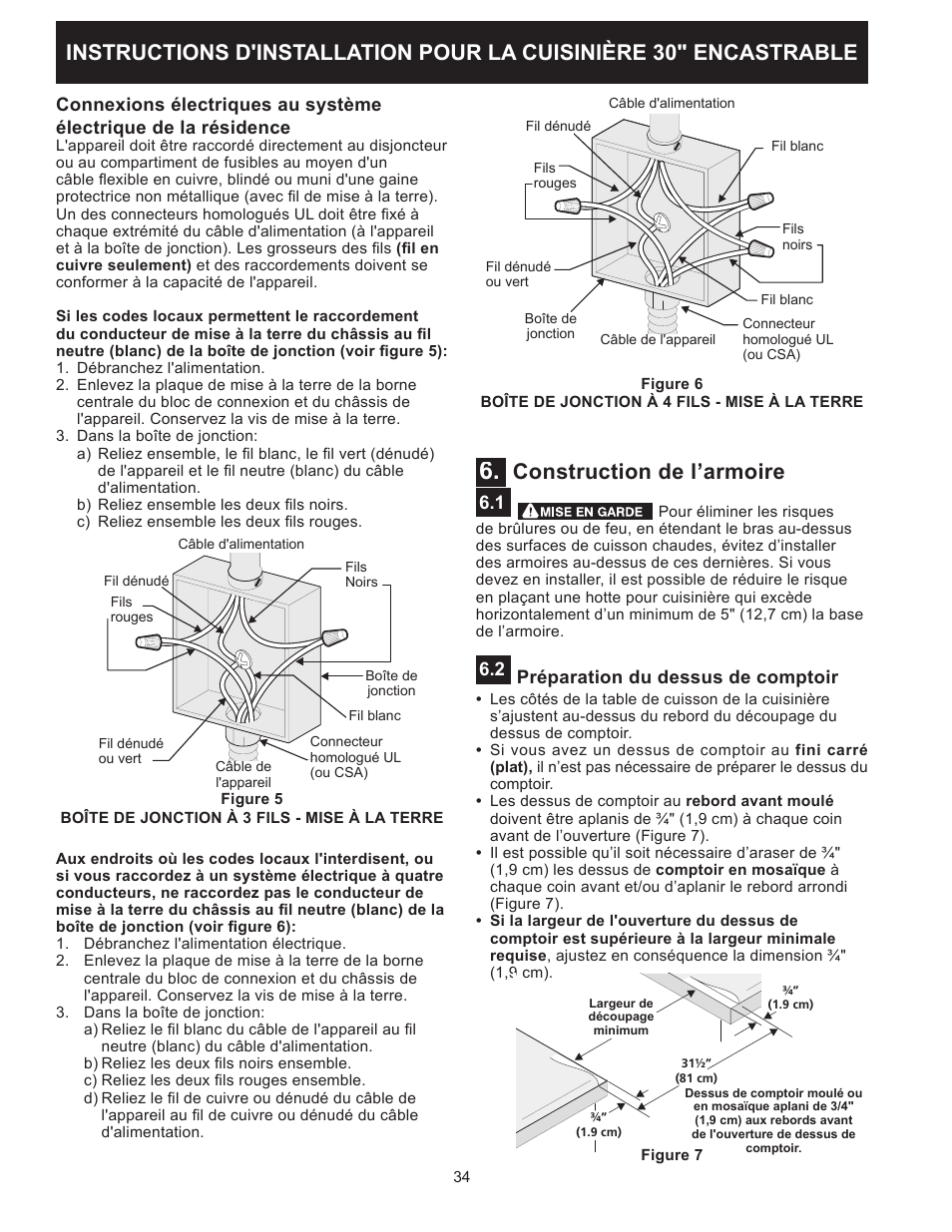 Construction de l’armoire | FRIGIDAIRE FFES3025PW User Manual | Page 34 / 40