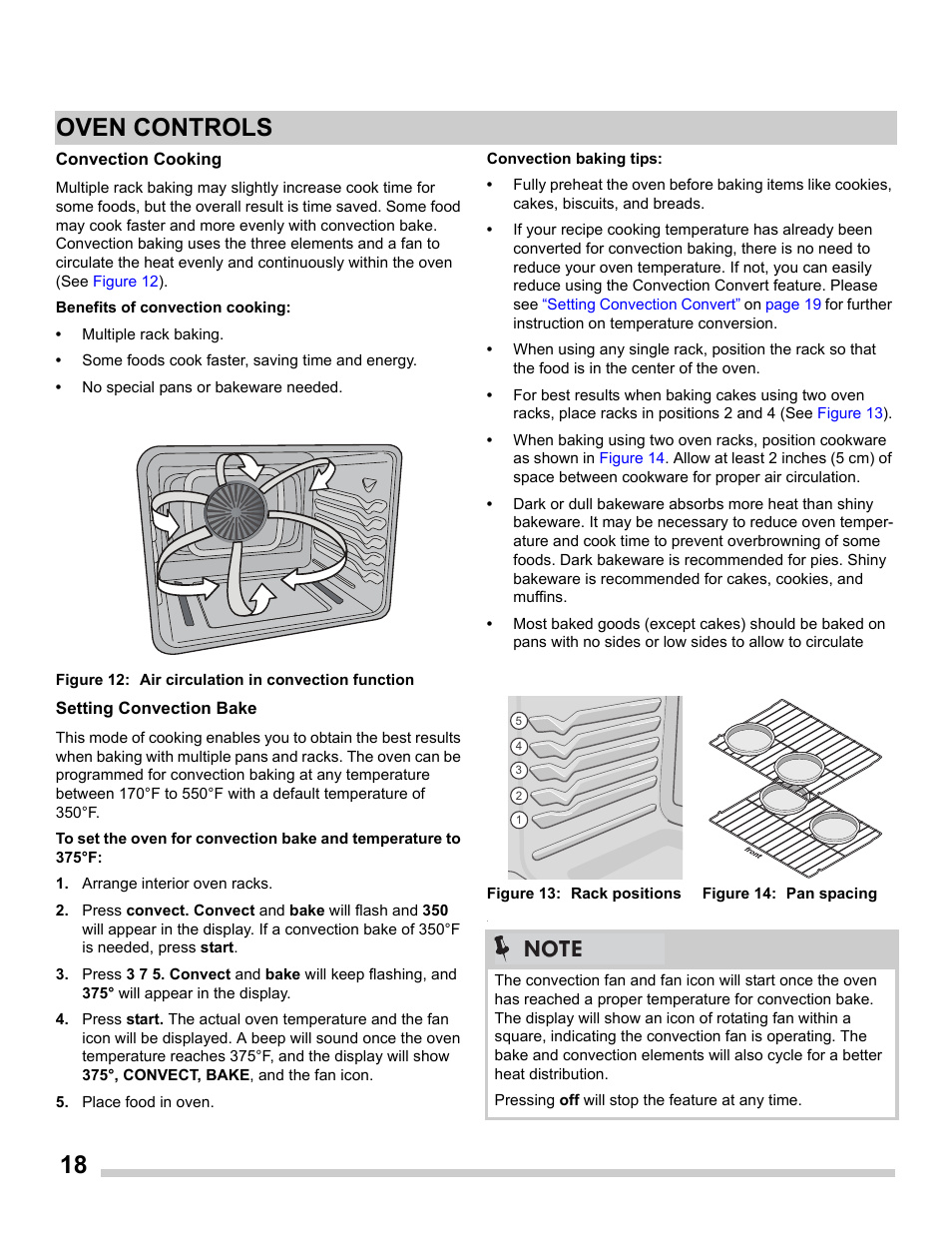 18 oven controls | FRIGIDAIRE FGGS3065PF User Manual | Page 18 / 35